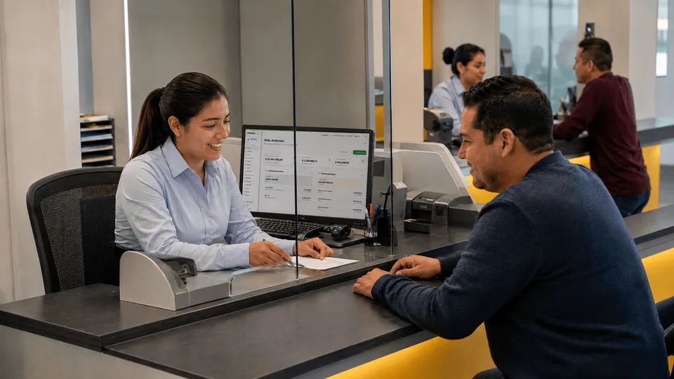 Remesadora atendiendo clientes y operando con trazabilidad